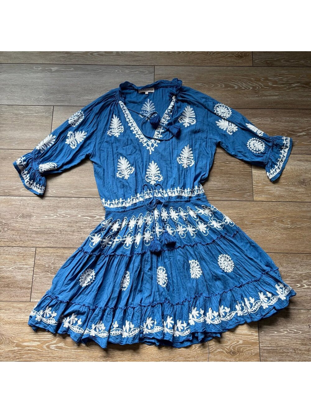 Pranella Embroidered Boho Amante Dress — L/XL